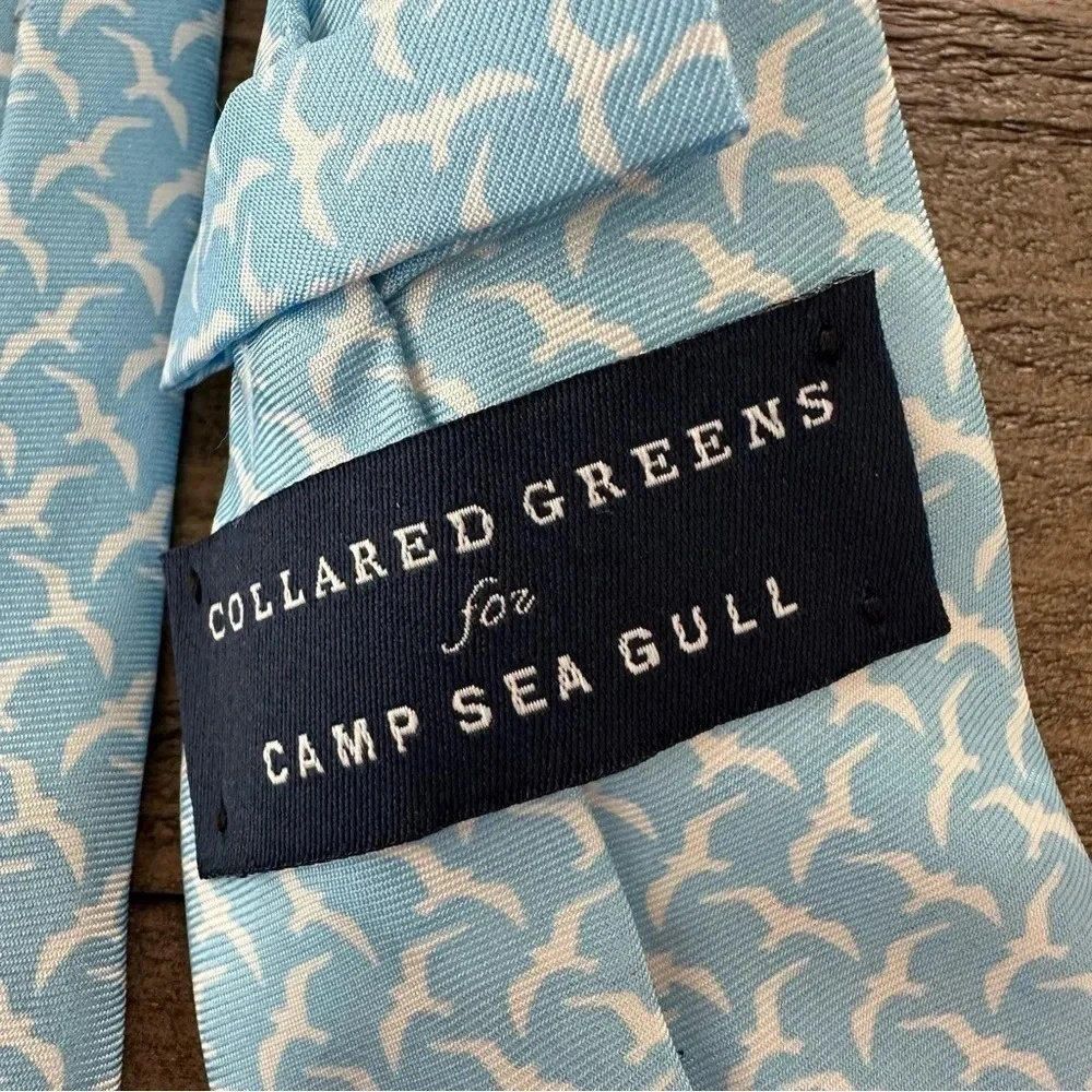 Collared Greens 100% Silk Blue Seagull Tie Necktie Nautical Beach‎ Preppy Birds